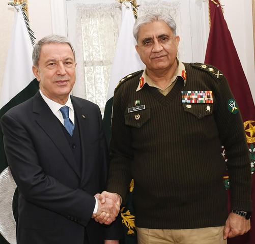 ترک وزیر دفاع کی پاکستانی چیف آف آرمی اسٹاف سے ملاقات