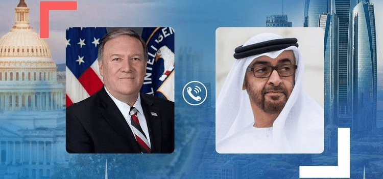 شیخ محمد کا امارات-اسرائیل کے امن معاہدے پر امریکی وزیر خارجہ پومپیو سے تبادلہ خیال