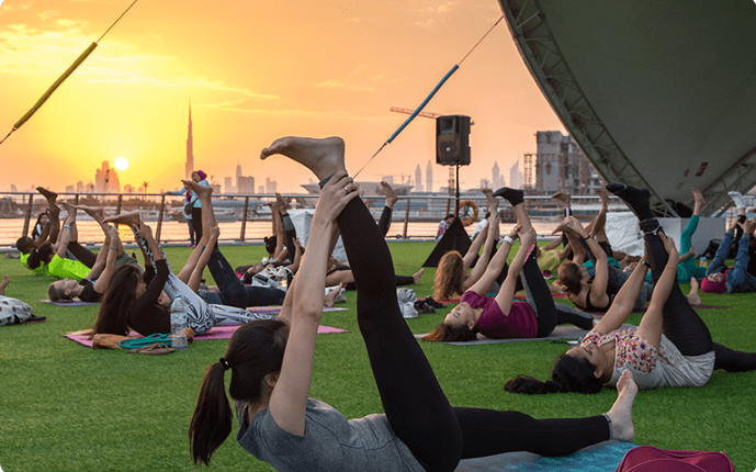 دبئی فٹنس چیلنج کی سوشل ڈسٹنسنگ کے ساتھ واپسی