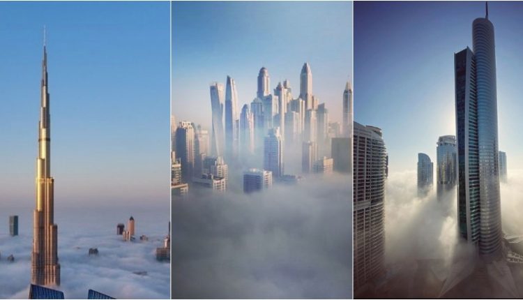 دبئی اور ابوظہبی میں صبح کی دھند کے خوبصورت مناظر